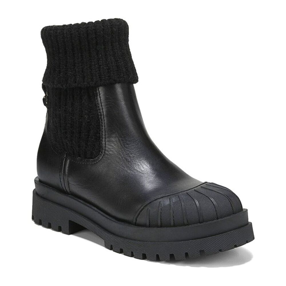 Sam Edelman Black Knit Cuff Ankle Booties